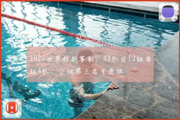 2026世界杯新赛制:48队分12组每组4队,小组第三名可晋级