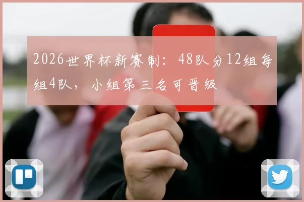 2026世界杯新赛制:48队分12组每组4队,小组第三名可晋级